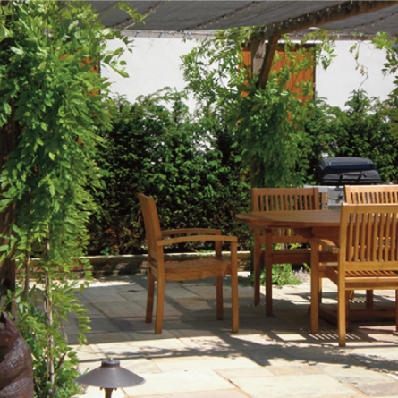 Gazebo with Indian sandstone