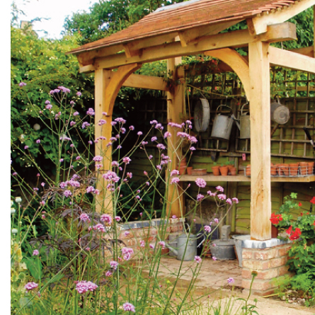 Garden oak gazebo